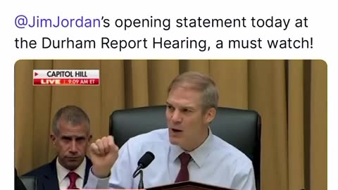 Jim Jordan’s Opening Statement | Durham