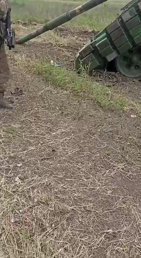 Russian Tank Stuck On Top of Another