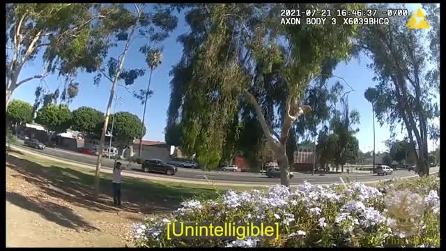 BODYCAM: LAPD Takes Down A Homeless Man Armed With A Knife