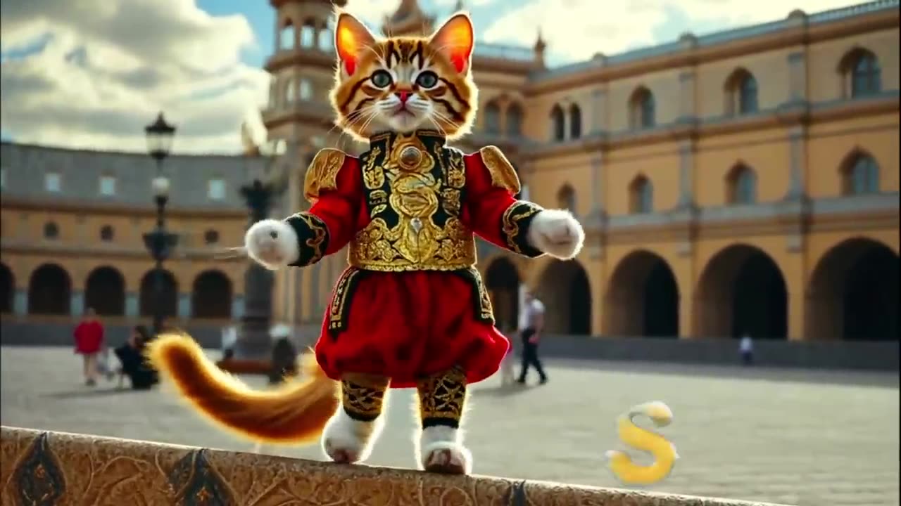 Kittens from different countries dance