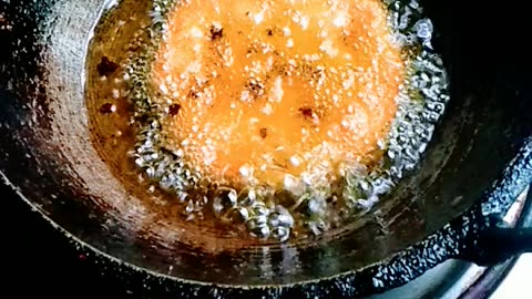 Bangladeshi cooking Puri On Hot Oil Slow Mo 😁