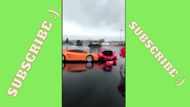 Car skids and crashes with another