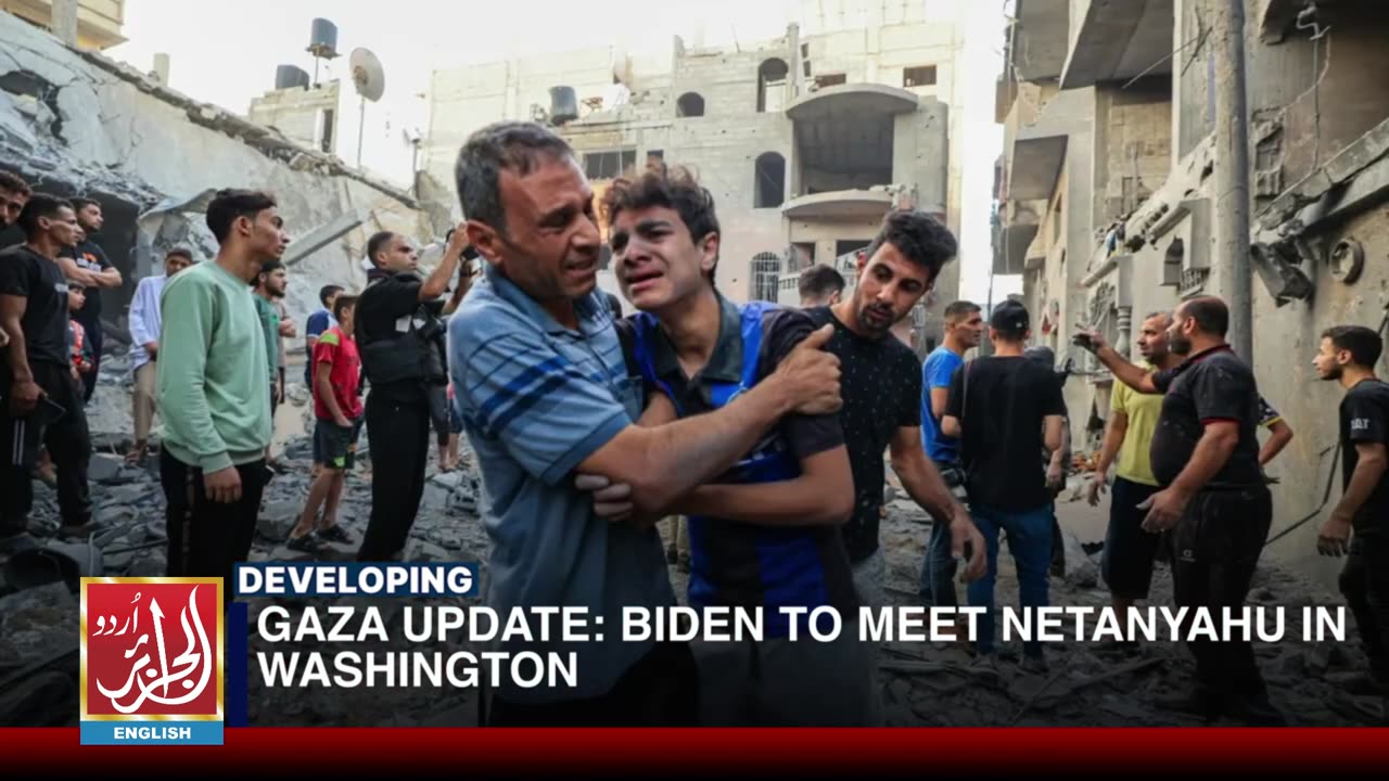 Gaza Updates: Biden and Netanyahu Set To Meet in Washington | Aljazairurdu