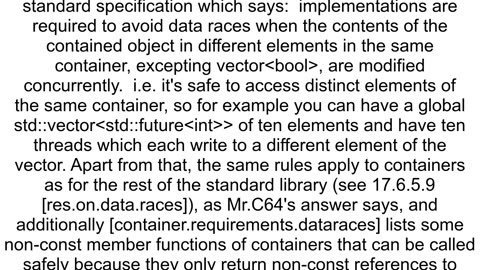 C11 STL containers and thread safety