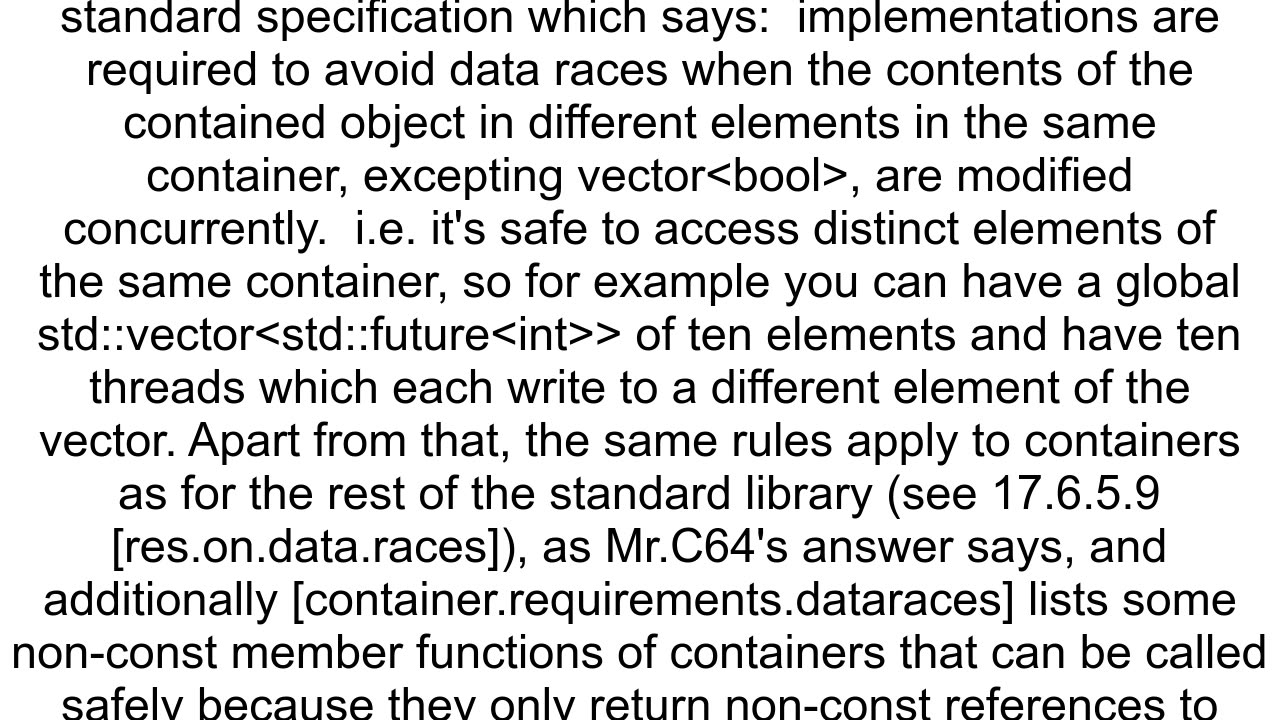 C11 STL containers and thread safety