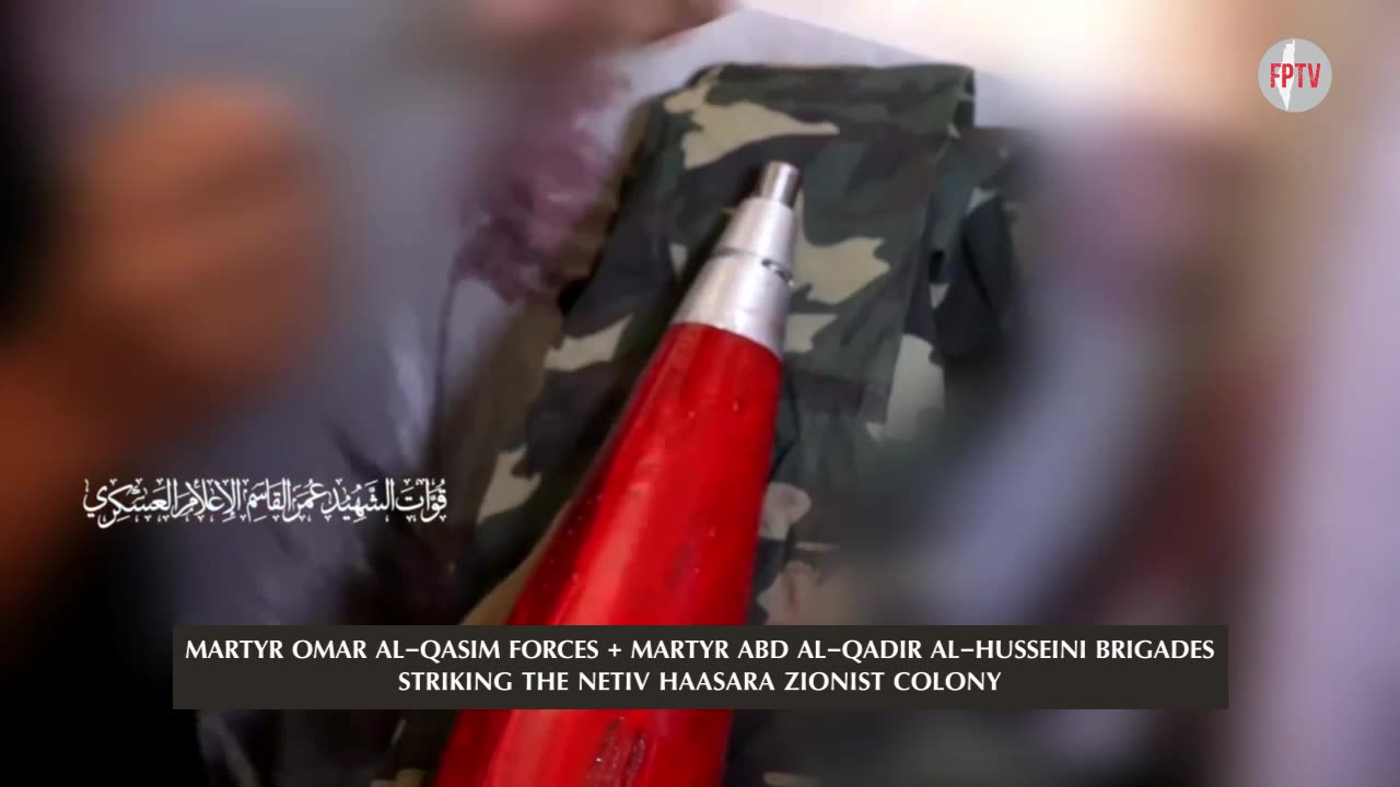 Martyr Omar al-Qasim Forces and Palestinian Resistance factions striking Zionist enemy concentrations and positions with mortars, Gaza, occupied Palestine, 5 Nov 2024