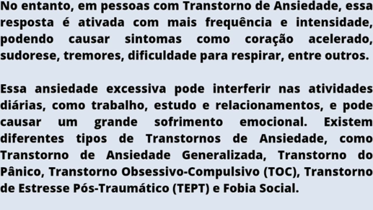 Transtorno de ansiedade