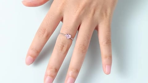 bamoer Real 925 Sterling Silver Pink Love