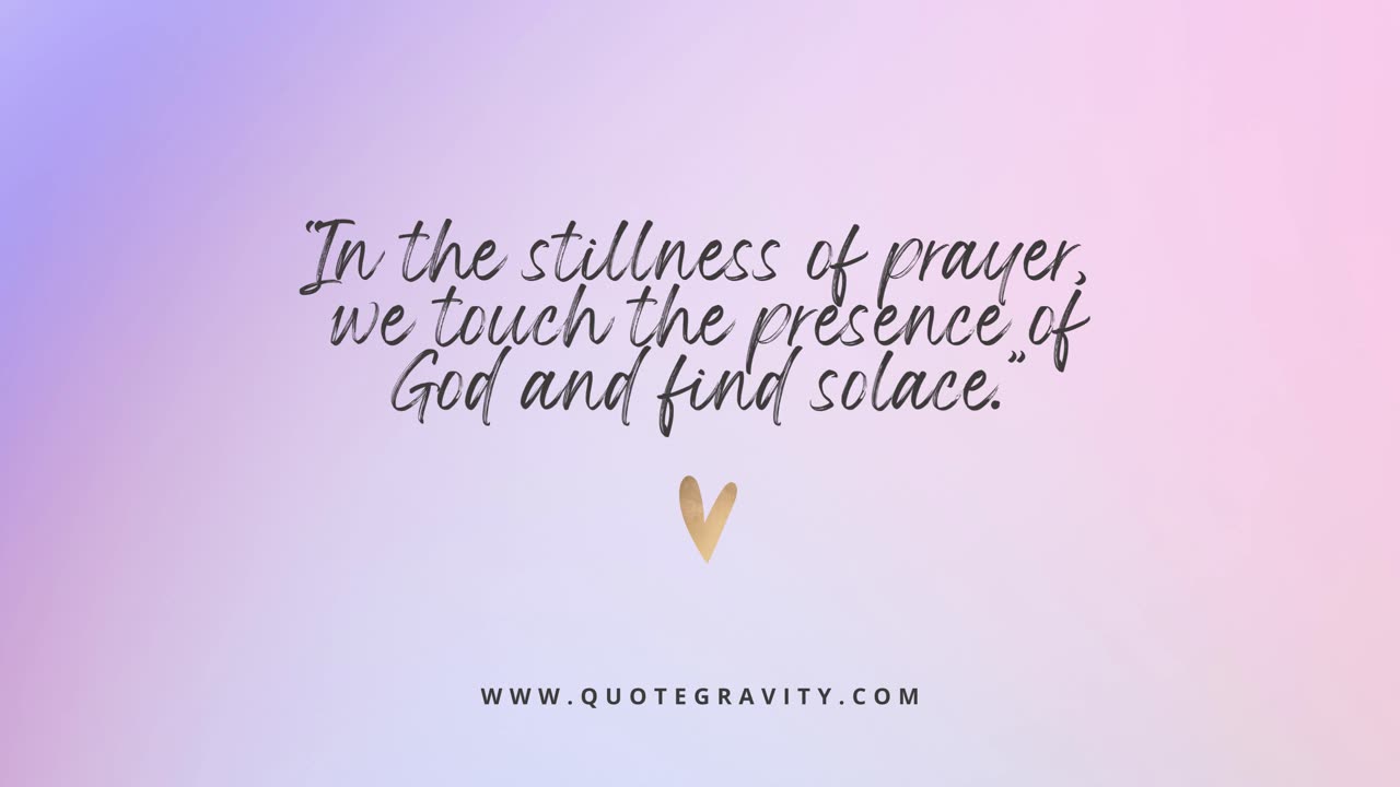 Finding Solace in Prayer