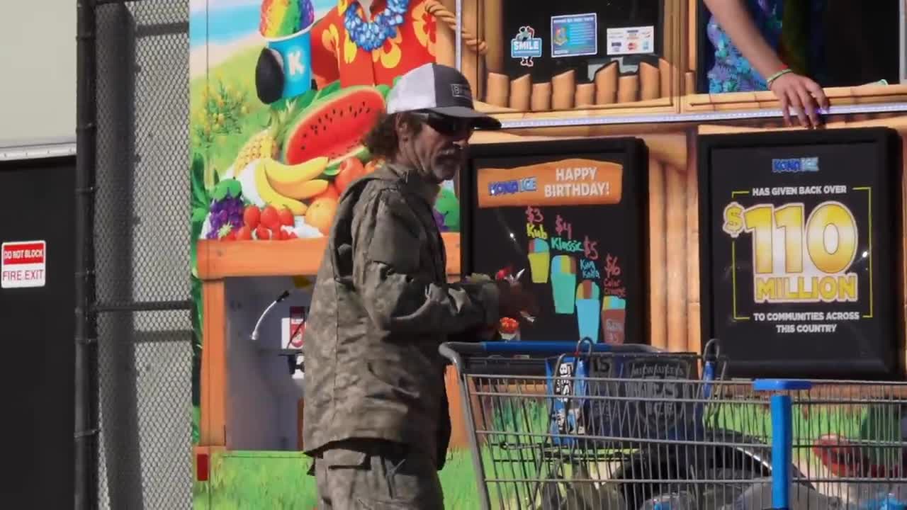 Prank Fake Snow Cone Truck Employee