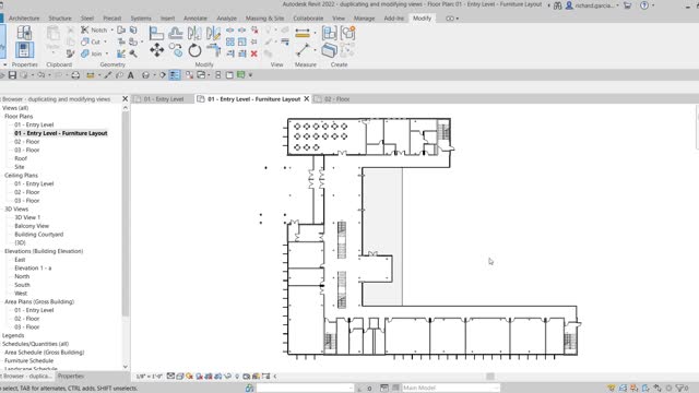 AUTODESK REVIT ARCHITECTURE 2022: DUPLICATE AND MODIFY VIEWS