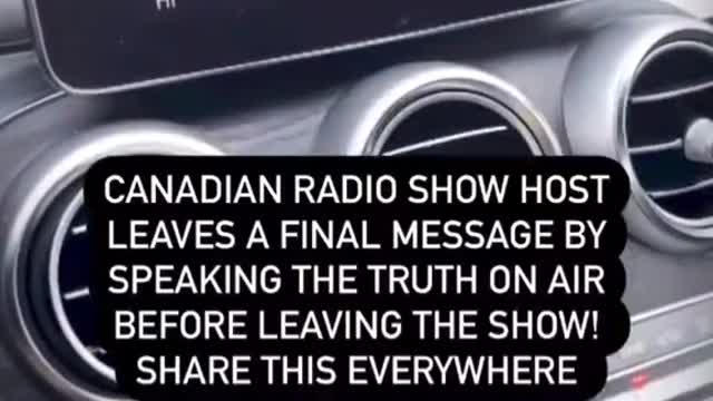 Canadian radio host speaks the truth on air