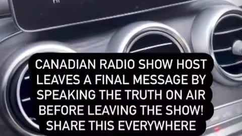 Canadian radio host speaks the truth on air