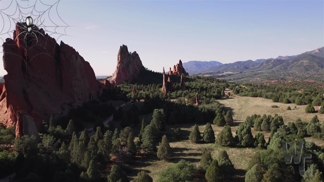 Flying Over Pines Garden of the Gods west side 4K