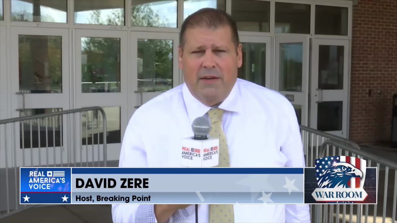 David Zere Reporting Live From Outside President Trump's Rally In New Hampshire