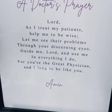 A doctor's prayer