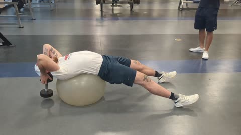 Weighted Ball Reverse Crunch