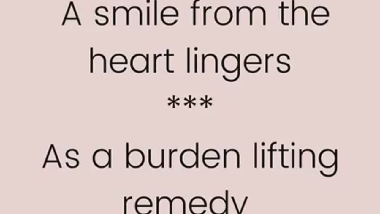 A smile will lift your burdens - Inspirational quote