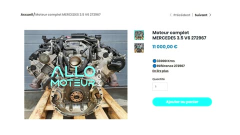 ALLOMOTEUR.COM - Moteur complet MERCEDES 3.5 V6 272967