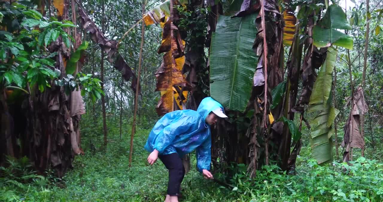 complete great shelter tent in the rain in forest-11