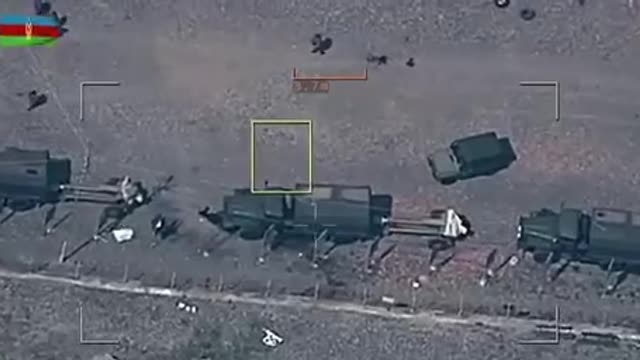 striking Armenian positions with the help of UAVs