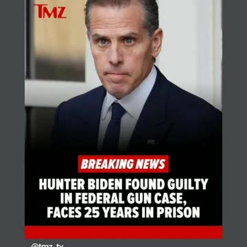 Joe biden you said yourself no one above law hunter going federal prison 25 years in jail 😅🤣6/11/24