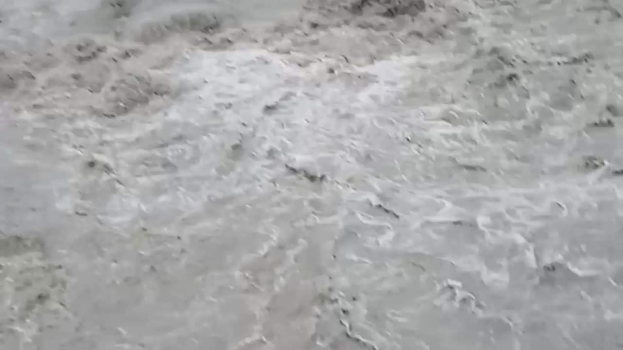 Flodded😮 river in rainy season at nepal😱 #flood #river