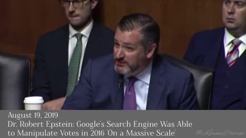 Dr. Robert Epstein and Ted Cruz, Google search altered the election