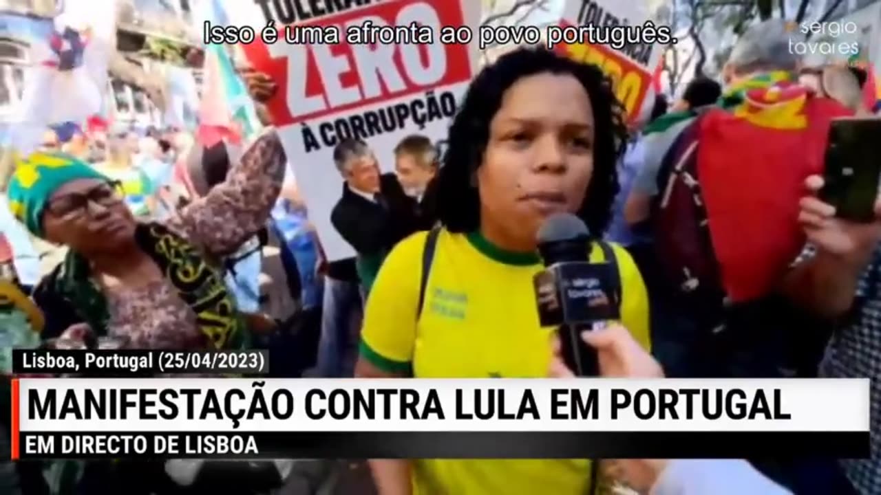 🔴 MANIFESTAÇÃO CONTRA LULA EM PORTUGAL (25/04/2023) | MANIFESTATION AGAINST LULA IN PORTUGAL (04/25/2023)