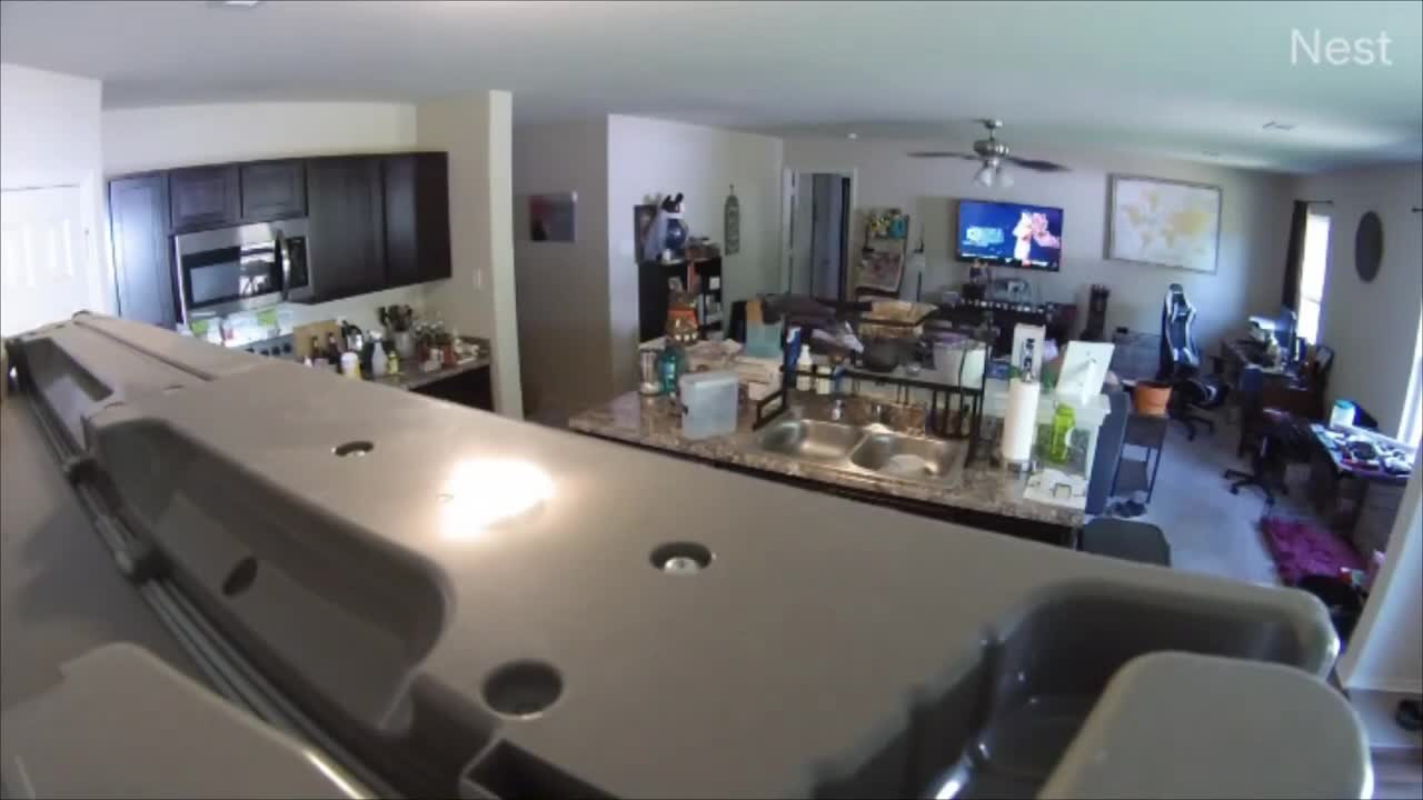 Guy Wacks His Hand in the Ceiling Fan Getting Excited Over a Football Game