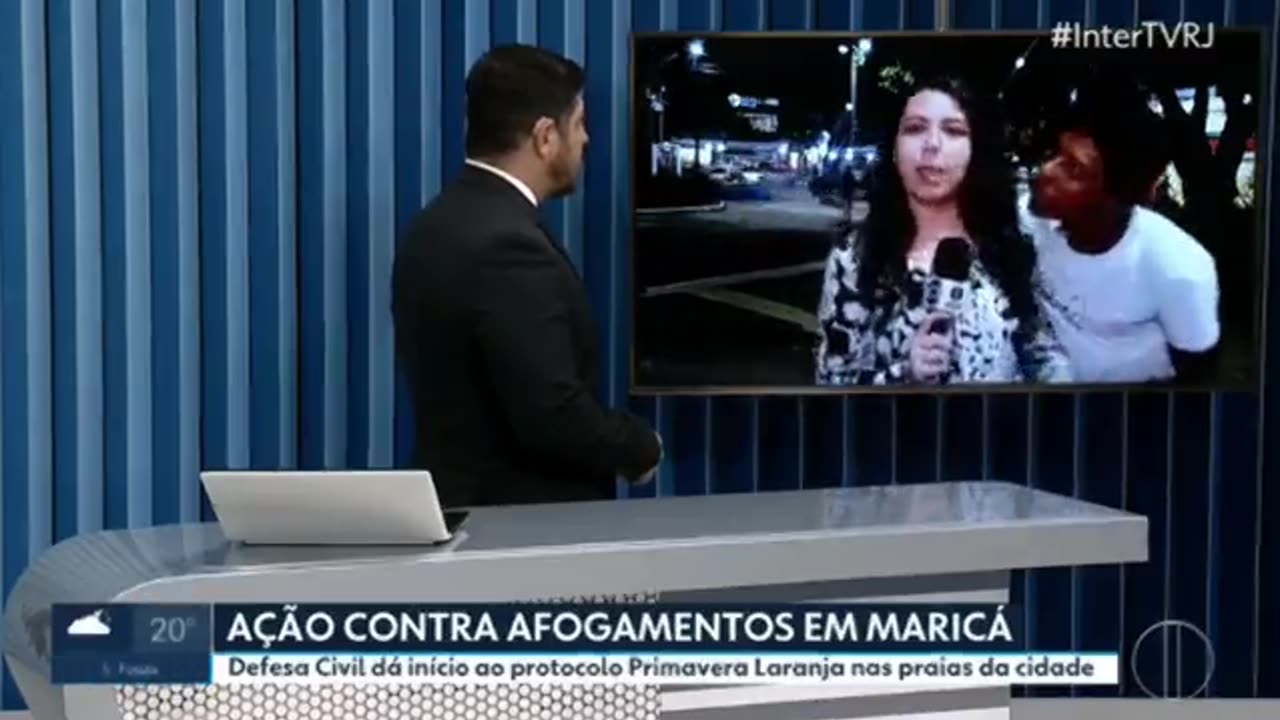 Repórter da Globo é vítima de assédio durante entrada ao vivo