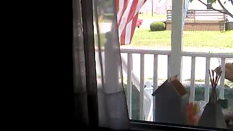 Old Glory on my porch