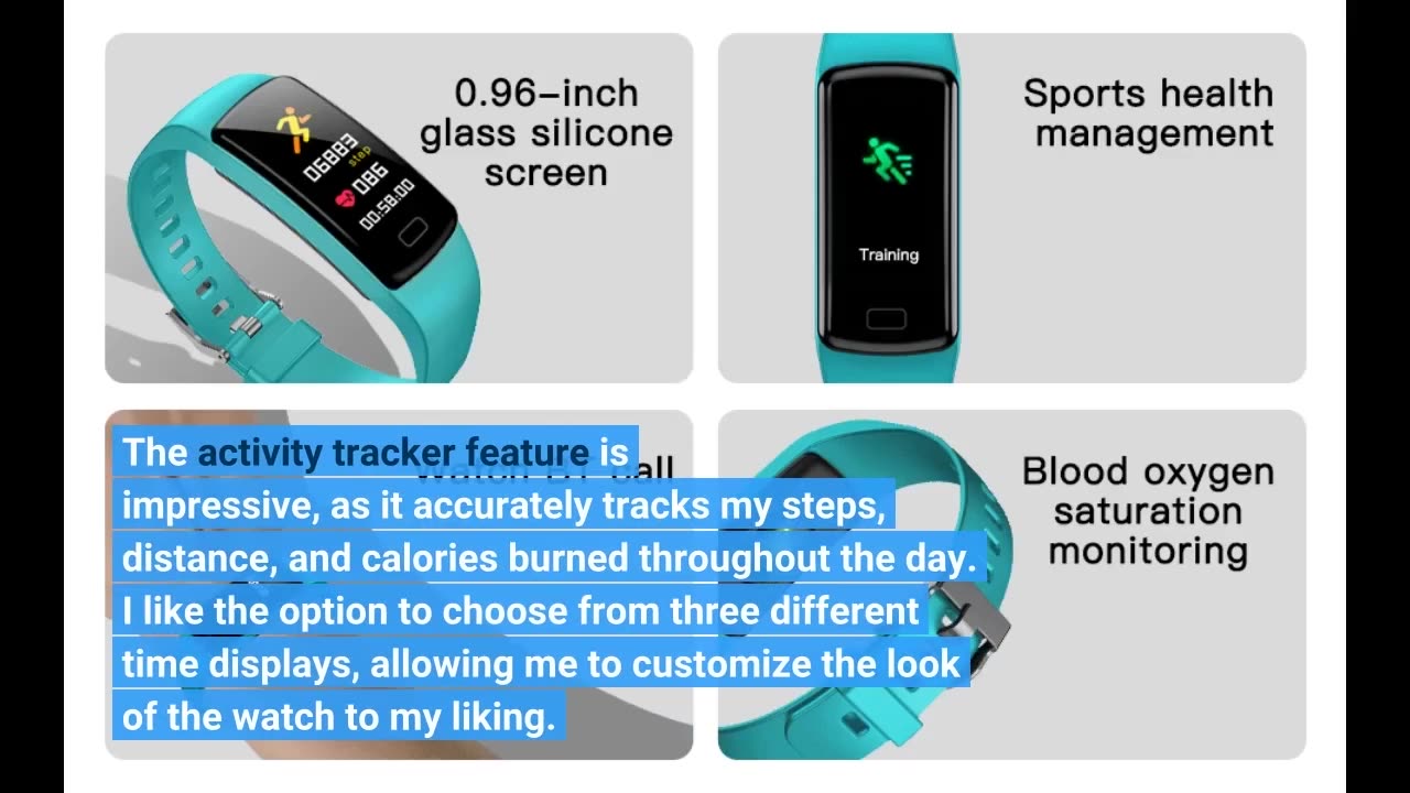 Customer Comments: PUBU Fitness Tracker, Heart Rate Monitor Activity Tracker IP68 Waterproof wi...