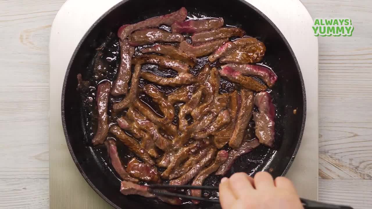 Famous Russian dish — BEEF STROGANOFF. Recipe by Always Yummy!