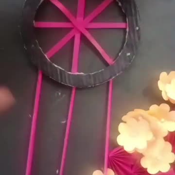 Paper Flower Wall Hanging / Home Decoration