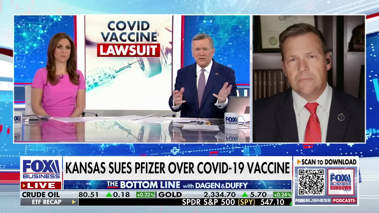 Kansas sues Pfizer alleging it ‘misled’ the public about safety of COVID vaccine