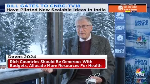 Speaking from the WEF's annual Davos summit, Bill Gates excitedly announces ...