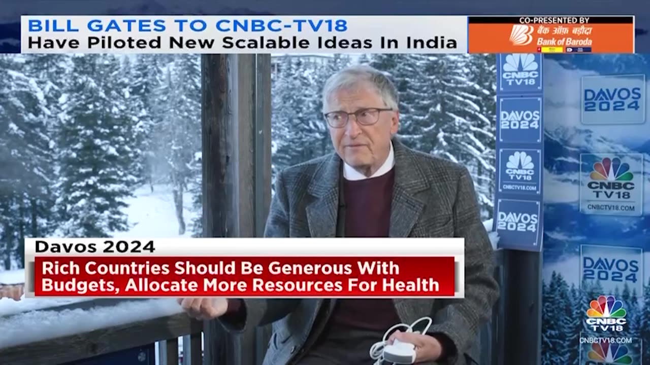 Speaking from the WEF's annual Davos summit, Bill Gates excitedly announces ...