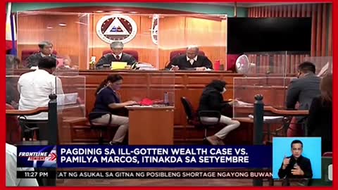 Pagdinig sa ill-gottenwealth vs. Marcos family,itinakda sa Setyembre