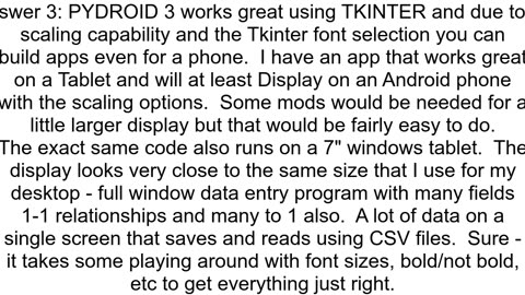 How to make a python tkinter app work on android