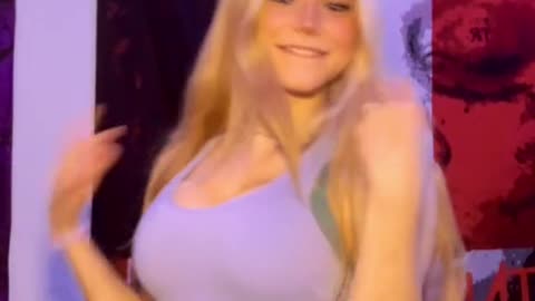 beautiful blonde dancing