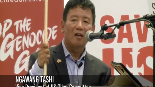 Ngawang Tashi: "Stop the Genocide Games" rally in DC