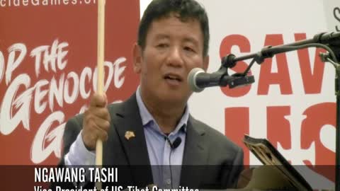 Ngawang Tashi: "Stop the Genocide Games" rally in DC