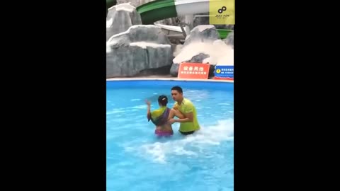 Swimming pool caught job