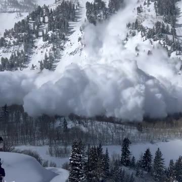 Utah: Today there was a natural avalanche that started on Mount Timpanogos
