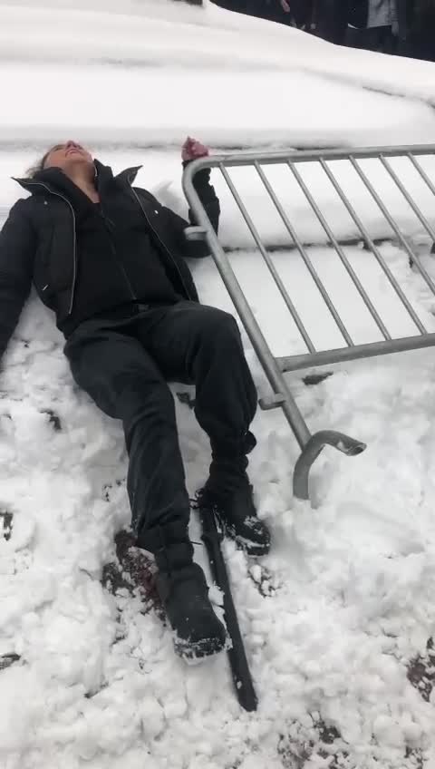 Look at the next candidate for felony charges showing off the baton she stole from an officer