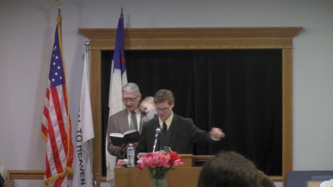 Sunday School. Pastor Troyer, Jacob Steals the Blessing.