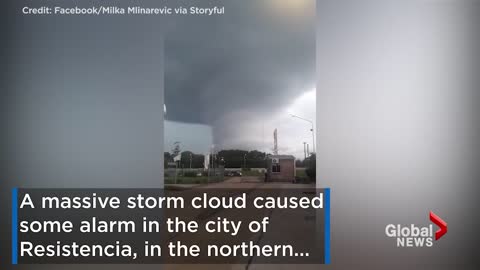 Large, circular cloud raises concern in Argentina