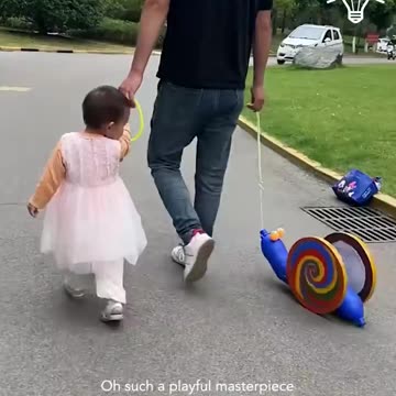 Caring dad crafting unique toys for little one