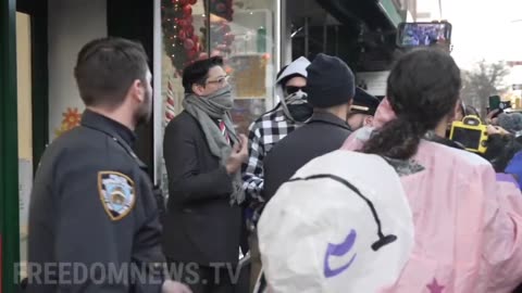 TRUMPTARD NEO-NAZI VS COMMUNIST LIBTARD DRAG QUEENS IN QUEENS NYC. MEET THE SHEEPLE!